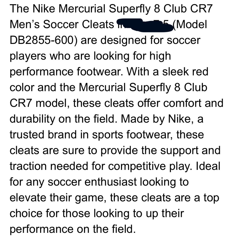 Nike Mercurial Superfly 8 Club CR7 Men’s Soccer Cleats Size 5.5 Model DB2855-600 - Picture 6 of 6